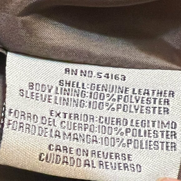 Levi’s Brown Genuine Leather Jacket Men’s L Cafe Racer Distressed Moto Zip Coat - Picture 4 of 11